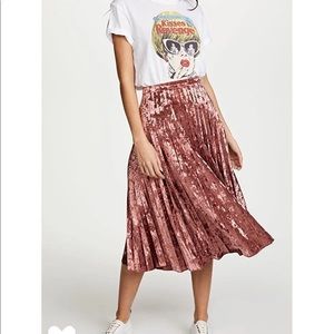 NWT Midi Crushed Velvet skirt